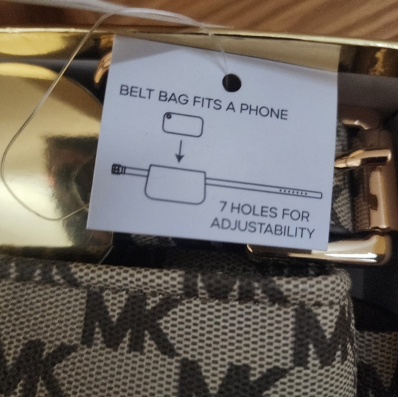 Michael Kors Brown and Cream Adjustable Belt Bag - Picture 4 of 4